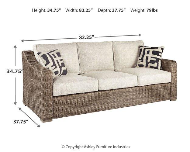 Beachcroft Outdoor Sofa with Cushion - Premium Outdoor Seating from Ashley Furniture - Just $1364.31! Shop now at Furniture Wholesale Plus  We are the best furniture store in Nashville, Hendersonville, Goodlettsville, Madison, Antioch, Mount Juliet, Lebanon, Gallatin, Springfield, Murfreesboro, Franklin, Brentwood