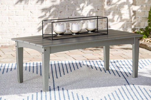 Visola Outdoor Coffee Table - Premium Outdoor Cocktail Table from Ashley Furniture - Just $261.50! Shop now at Furniture Wholesale Plus  We are the best furniture store in Nashville, Hendersonville, Goodlettsville, Madison, Antioch, Mount Juliet, Lebanon, Gallatin, Springfield, Murfreesboro, Franklin, Brentwood