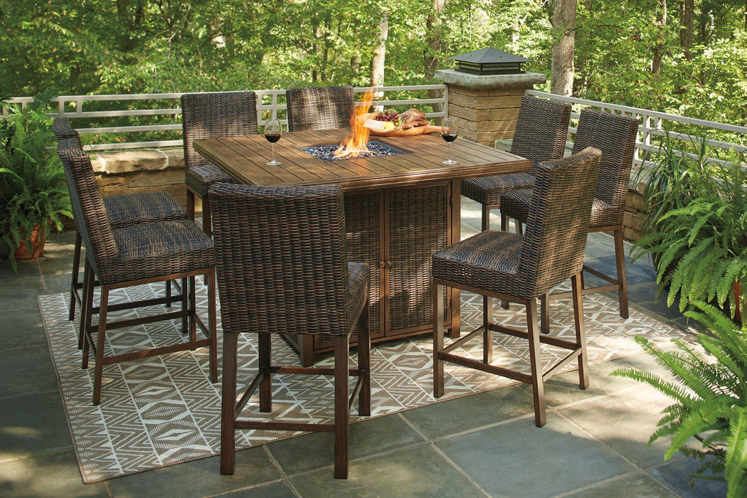 Paradise Trail Outdoor Bar Table Set - Premium Outdoor Seating Set from Ashley Furniture - Just $2872.91! Shop now at Furniture Wholesale Plus  We are the best furniture store in Nashville, Hendersonville, Goodlettsville, Madison, Antioch, Mount Juliet, Lebanon, Gallatin, Springfield, Murfreesboro, Franklin, Brentwood