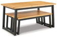 Town Wood Outdoor Dining Table Set (Set of 3) - Premium Outdoor Dining Table from Ashley Furniture - Just $444.46! Shop now at Furniture Wholesale Plus  We are the best furniture store in Nashville, Hendersonville, Goodlettsville, Madison, Antioch, Mount Juliet, Lebanon, Gallatin, Springfield, Murfreesboro, Franklin, Brentwood