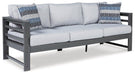 Amora Outdoor Sofa with Cushion - Premium Outdoor Seating from Ashley Furniture - Just $954.74! Shop now at Furniture Wholesale Plus  We are the best furniture store in Nashville, Hendersonville, Goodlettsville, Madison, Antioch, Mount Juliet, Lebanon, Gallatin, Springfield, Murfreesboro, Franklin, Brentwood