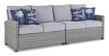 Naples Beach Outdoor Right and Left-arm Facing Loveseat with Cushion (Set of 2) - Premium Outdoor Seating from Ashley Furniture - Just $958.74! Shop now at Furniture Wholesale Plus  We are the best furniture store in Nashville, Hendersonville, Goodlettsville, Madison, Antioch, Mount Juliet, Lebanon, Gallatin, Springfield, Murfreesboro, Franklin, Brentwood