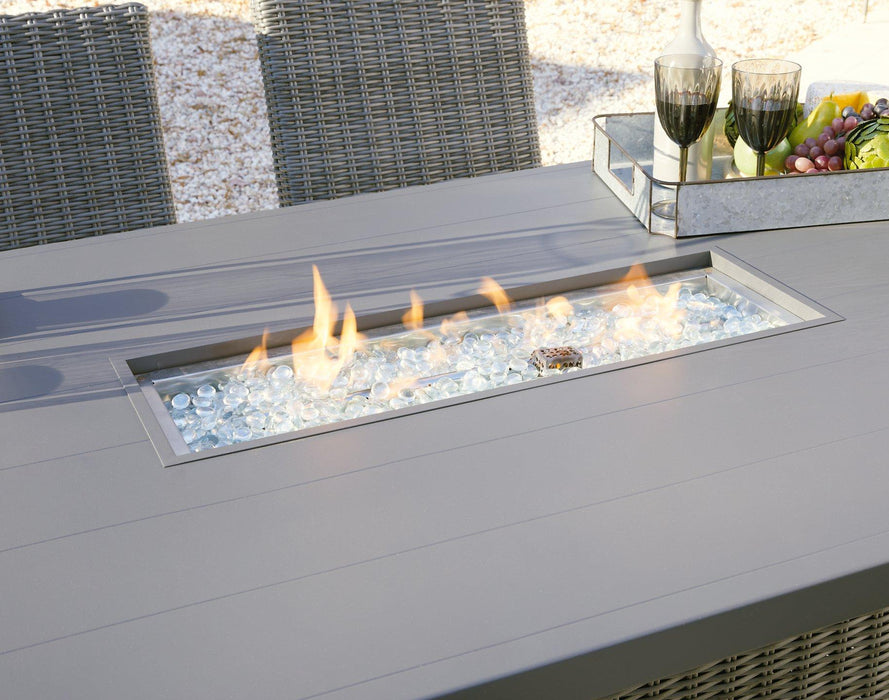 Palazzo Outdoor Bar Table with Fire Pit - Premium Outdoor Pub Table w/FP from Ashley Furniture - Just $1449.07! Shop now at Furniture Wholesale Plus  We are the best furniture store in Nashville, Hendersonville, Goodlettsville, Madison, Antioch, Mount Juliet, Lebanon, Gallatin, Springfield, Murfreesboro, Franklin, Brentwood