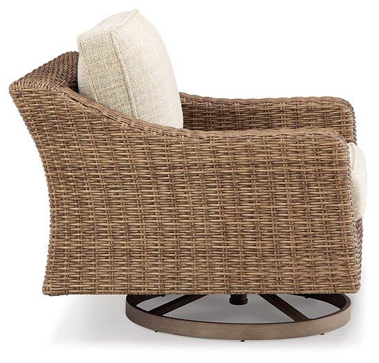 Beachcroft Swivel Lounge Chair - Premium Outdoor Seating from Ashley Furniture - Just $667.79! Shop now at Furniture Wholesale Plus  We are the best furniture store in Nashville, Hendersonville, Goodlettsville, Madison, Antioch, Mount Juliet, Lebanon, Gallatin, Springfield, Murfreesboro, Franklin, Brentwood