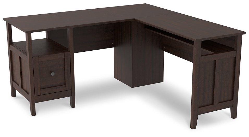 Camiburg 2-Piece Home Office Desk - Premium Desk from Ashley Furniture - Just $369.68! Shop now at Furniture Wholesale Plus  We are the best furniture store in Nashville, Hendersonville, Goodlettsville, Madison, Antioch, Mount Juliet, Lebanon, Gallatin, Springfield, Murfreesboro, Franklin, Brentwood