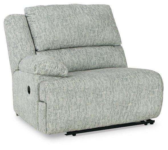 McClelland Reclining Sectional Loveseat with Console - Premium Sectional from Ashley Furniture - Just $1288.40! Shop now at Furniture Wholesale Plus  We are the best furniture store in Nashville, Hendersonville, Goodlettsville, Madison, Antioch, Mount Juliet, Lebanon, Gallatin, Springfield, Murfreesboro, Franklin, Brentwood