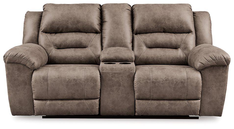 Stoneland Reclining Loveseat with Console - Premium Loveseat from Ashley Furniture - Just $788.31! Shop now at Furniture Wholesale Plus  We are the best furniture store in Nashville, Hendersonville, Goodlettsville, Madison, Antioch, Mount Juliet, Lebanon, Gallatin, Springfield, Murfreesboro, Franklin, Brentwood