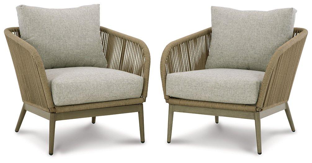 Swiss Valley Lounge Chair with Cushion (Set of 2) - Premium Outdoor Seating from Ashley Furniture - Just $715.93! Shop now at Furniture Wholesale Plus  We are the best furniture store in Nashville, Hendersonville, Goodlettsville, Madison, Antioch, Mount Juliet, Lebanon, Gallatin, Springfield, Murfreesboro, Franklin, Brentwood