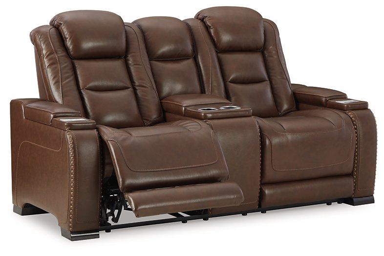 The Man-Den Power Reclining Loveseat with Console - Premium Loveseat from Ashley Furniture - Just $2152.97! Shop now at Furniture Wholesale Plus  We are the best furniture store in Nashville, Hendersonville, Goodlettsville, Madison, Antioch, Mount Juliet, Lebanon, Gallatin, Springfield, Murfreesboro, Franklin, Brentwood