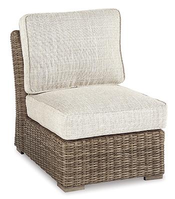 Beachcroft Armless Chair with Cushion - Premium Outdoor Seating from Ashley Furniture - Just $448.88! Shop now at Furniture Wholesale Plus  We are the best furniture store in Nashville, Hendersonville, Goodlettsville, Madison, Antioch, Mount Juliet, Lebanon, Gallatin, Springfield, Murfreesboro, Franklin, Brentwood