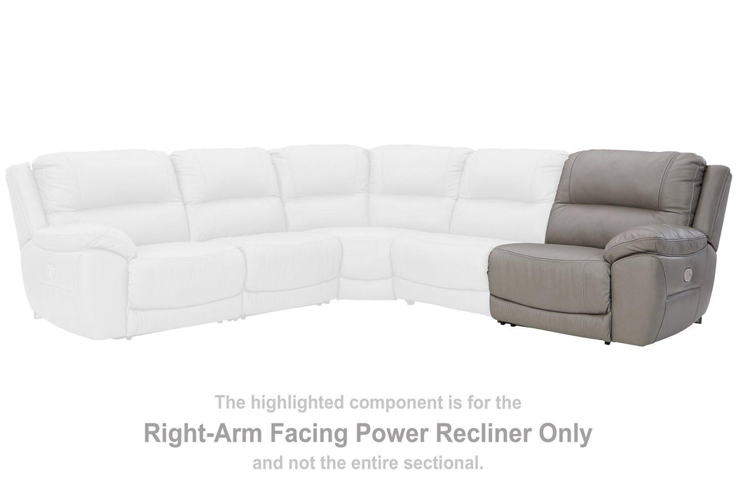 Dunleith 3-Piece Power Reclining Sectional Loveseat with Console - Premium Loveaseat from Ashley Furniture - Just $1729.75! Shop now at Furniture Wholesale Plus  We are the best furniture store in Nashville, Hendersonville, Goodlettsville, Madison, Antioch, Mount Juliet, Lebanon, Gallatin, Springfield, Murfreesboro, Franklin, Brentwood