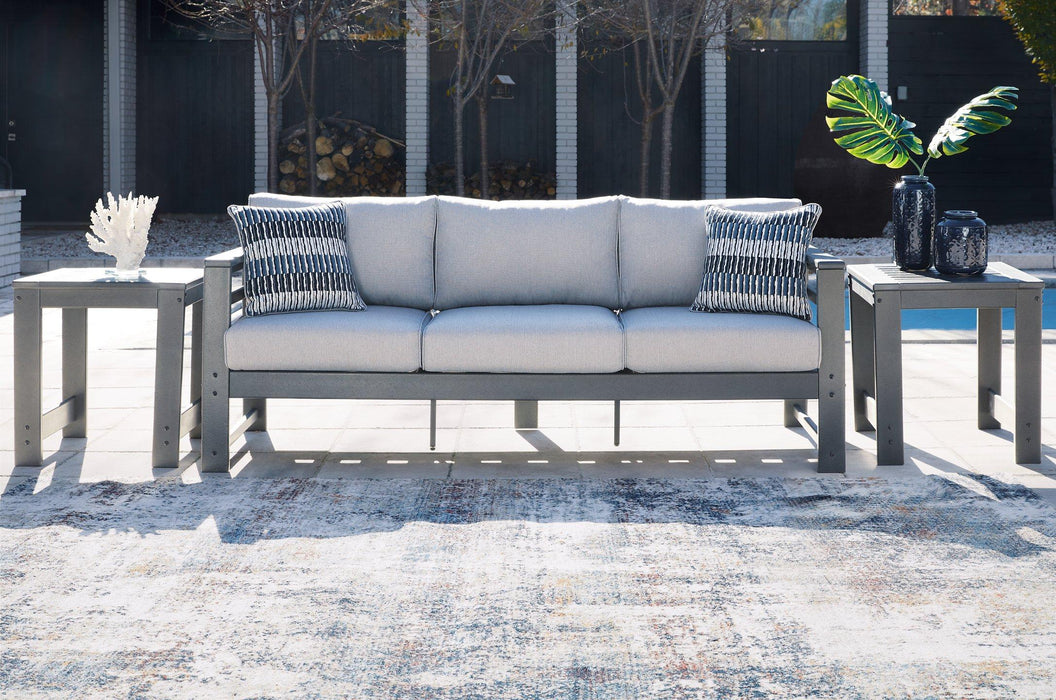 Amora Outdoor Sofa with Cushion - Premium Outdoor Seating from Ashley Furniture - Just $954.74! Shop now at Furniture Wholesale Plus  We are the best furniture store in Nashville, Hendersonville, Goodlettsville, Madison, Antioch, Mount Juliet, Lebanon, Gallatin, Springfield, Murfreesboro, Franklin, Brentwood