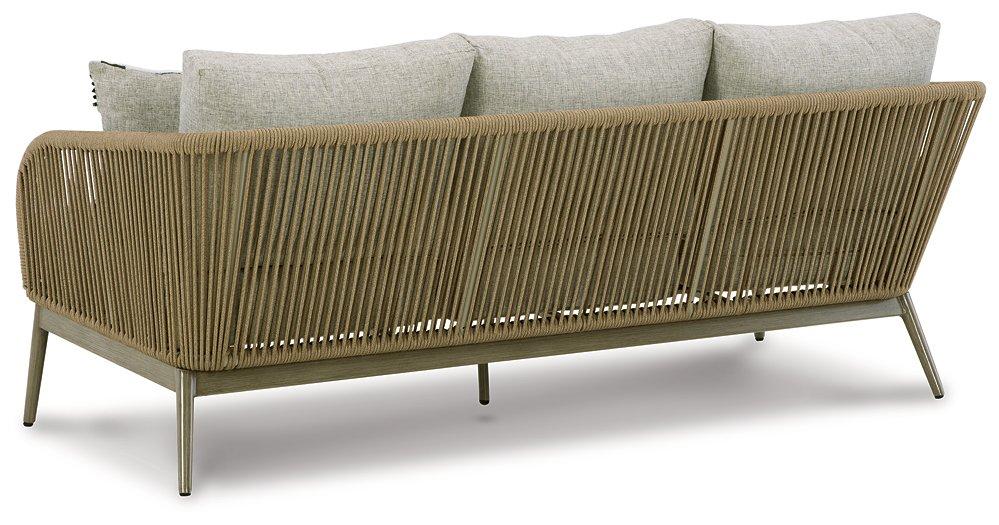 Swiss Valley Outdoor Sofa with Cushion - Premium Outdoor Seating from Ashley Furniture - Just $991.81! Shop now at Furniture Wholesale Plus  We are the best furniture store in Nashville, Hendersonville, Goodlettsville, Madison, Antioch, Mount Juliet, Lebanon, Gallatin, Springfield, Murfreesboro, Franklin, Brentwood