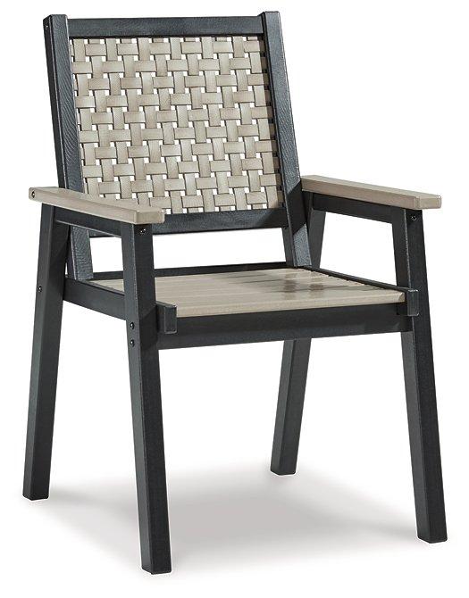 Mount Valley Arm Chair (set Of 2) - Premium Outdoor Dining Chair from Ashley Furniture - Just $476.64! Shop now at Furniture Wholesale Plus  We are the best furniture store in Nashville, Hendersonville, Goodlettsville, Madison, Antioch, Mount Juliet, Lebanon, Gallatin, Springfield, Murfreesboro, Franklin, Brentwood