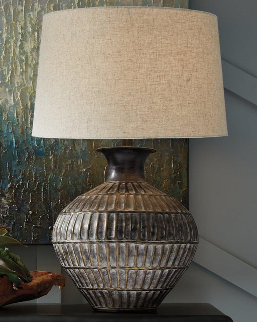 Magan Table Lamp - Premium Table Lamp from Ashley Furniture - Just $125.56! Shop now at Furniture Wholesale Plus  We are the best furniture store in Nashville, Hendersonville, Goodlettsville, Madison, Antioch, Mount Juliet, Lebanon, Gallatin, Springfield, Murfreesboro, Franklin, Brentwood