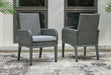 Elite Park Arm Chair with Cushion (Set of 2) - Premium Outdoor Dining Chair from Ashley Furniture - Just $496.75! Shop now at Furniture Wholesale Plus  We are the best furniture store in Nashville, Hendersonville, Goodlettsville, Madison, Antioch, Mount Juliet, Lebanon, Gallatin, Springfield, Murfreesboro, Franklin, Brentwood