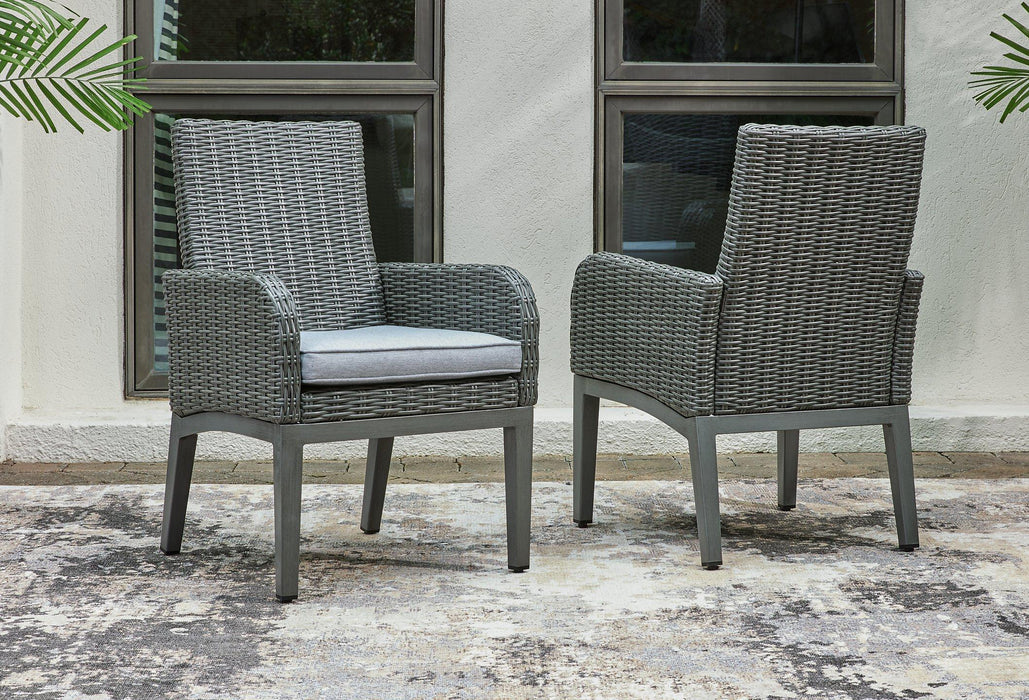 Elite Park Arm Chair with Cushion (Set of 2) - Premium Outdoor Dining Chair from Ashley Furniture - Just $496.75! Shop now at Furniture Wholesale Plus  We are the best furniture store in Nashville, Hendersonville, Goodlettsville, Madison, Antioch, Mount Juliet, Lebanon, Gallatin, Springfield, Murfreesboro, Franklin, Brentwood