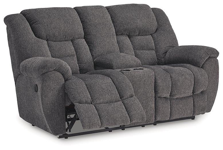 Foreside Reclining Loveseat with Console - Premium Loveseat from Ashley Furniture - Just $698.28! Shop now at Furniture Wholesale Plus  We are the best furniture store in Nashville, Hendersonville, Goodlettsville, Madison, Antioch, Mount Juliet, Lebanon, Gallatin, Springfield, Murfreesboro, Franklin, Brentwood