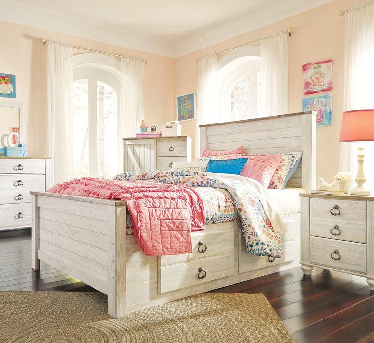 Willowton Bed with 2 Storage Drawers - Premium Bed from Ashley Furniture - Just $492.75! Shop now at Furniture Wholesale Plus  We are the best furniture store in Nashville, Hendersonville, Goodlettsville, Madison, Antioch, Mount Juliet, Lebanon, Gallatin, Springfield, Murfreesboro, Franklin, Brentwood