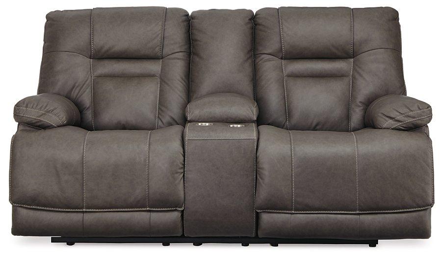 Wurstrow Power Reclining Loveseat with Console - Premium Loveseat from Ashley Furniture - Just $1552.73! Shop now at Furniture Wholesale Plus  We are the best furniture store in Nashville, Hendersonville, Goodlettsville, Madison, Antioch, Mount Juliet, Lebanon, Gallatin, Springfield, Murfreesboro, Franklin, Brentwood