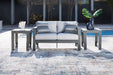 Amora Outdoor Loveseat with Cushion - Premium Outdoor Seating from Ashley Furniture - Just $606.48! Shop now at Furniture Wholesale Plus  We are the best furniture store in Nashville, Hendersonville, Goodlettsville, Madison, Antioch, Mount Juliet, Lebanon, Gallatin, Springfield, Murfreesboro, Franklin, Brentwood