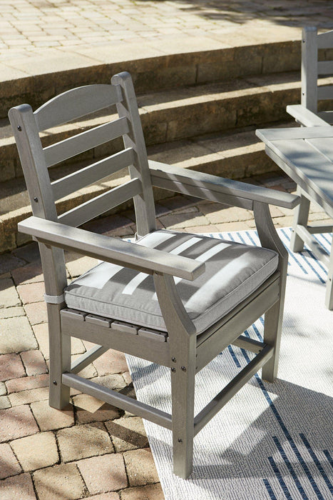 Visola Outdoor Dining Table with 4 Chairs - Premium Outdoor Seating Set from Ashley Furniture - Just $1918.59! Shop now at Furniture Wholesale Plus  We are the best furniture store in Nashville, Hendersonville, Goodlettsville, Madison, Antioch, Mount Juliet, Lebanon, Gallatin, Springfield, Murfreesboro, Franklin, Brentwood