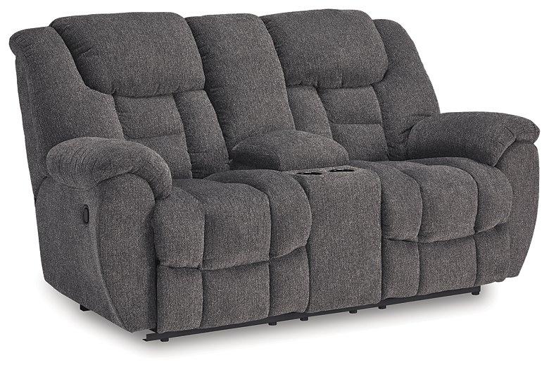 Foreside Reclining Loveseat with Console - Premium Loveseat from Ashley Furniture - Just $698.28! Shop now at Furniture Wholesale Plus  We are the best furniture store in Nashville, Hendersonville, Goodlettsville, Madison, Antioch, Mount Juliet, Lebanon, Gallatin, Springfield, Murfreesboro, Franklin, Brentwood