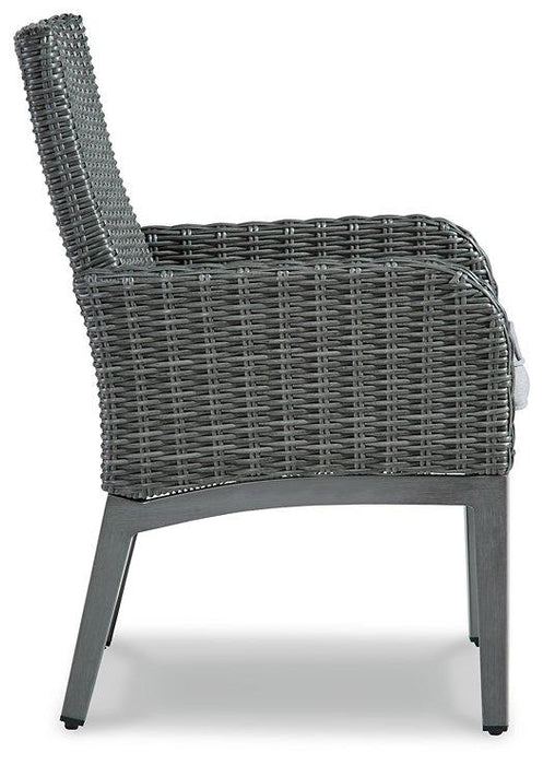 Elite Park Arm Chair with Cushion (Set of 2) - Premium Outdoor Dining Chair from Ashley Furniture - Just $496.75! Shop now at Furniture Wholesale Plus  We are the best furniture store in Nashville, Hendersonville, Goodlettsville, Madison, Antioch, Mount Juliet, Lebanon, Gallatin, Springfield, Murfreesboro, Franklin, Brentwood