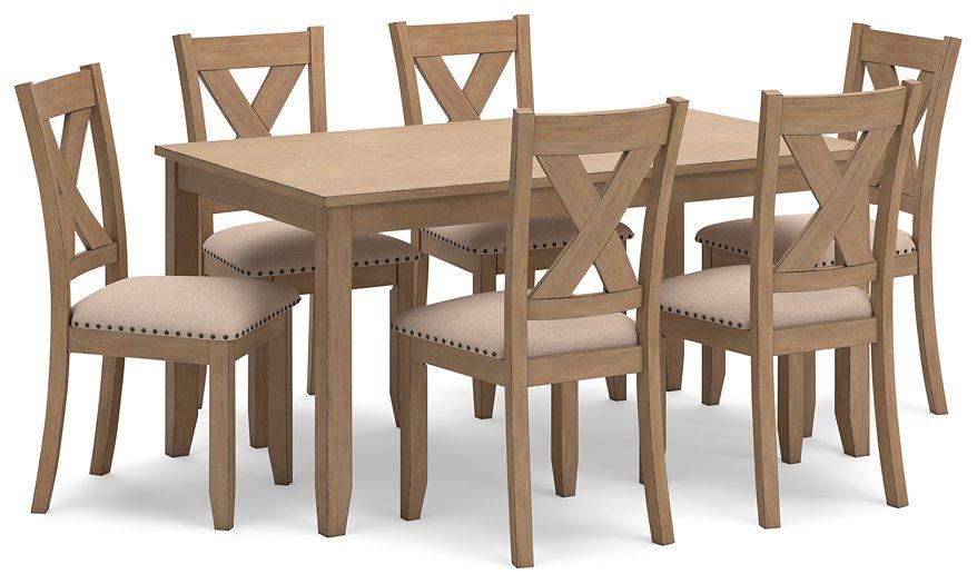 Sanbriar Dining Table and Chairs (Set of 7) - Premium Dining Table from Ashley Furniture - Just $663.66! Shop now at Furniture Wholesale Plus  We are the best furniture store in Nashville, Hendersonville, Goodlettsville, Madison, Antioch, Mount Juliet, Lebanon, Gallatin, Springfield, Murfreesboro, Franklin, Brentwood