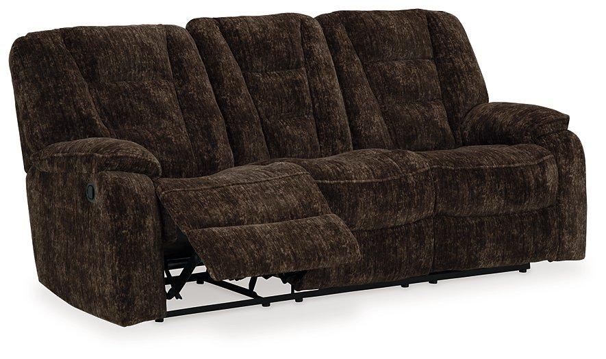 Soundwave Reclining Sofa with Drop Down Table - Premium Sofa from Ashley Furniture - Just $855.87! Shop now at Furniture Wholesale Plus  We are the best furniture store in Nashville, Hendersonville, Goodlettsville, Madison, Antioch, Mount Juliet, Lebanon, Gallatin, Springfield, Murfreesboro, Franklin, Brentwood