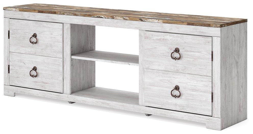 Willowton 72" TV Stand - Premium Entertainment Center from Ashley Furniture - Just $267.49! Shop now at Furniture Wholesale Plus  We are the best furniture store in Nashville, Hendersonville, Goodlettsville, Madison, Antioch, Mount Juliet, Lebanon, Gallatin, Springfield, Murfreesboro, Franklin, Brentwood