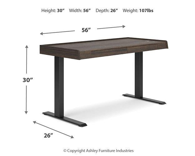 Zendex 55" Adjustable Height Desk - Premium Desk from Ashley Furniture - Just $574.99! Shop now at Furniture Wholesale Plus  We are the best furniture store in Nashville, Hendersonville, Goodlettsville, Madison, Antioch, Mount Juliet, Lebanon, Gallatin, Springfield, Murfreesboro, Franklin, Brentwood