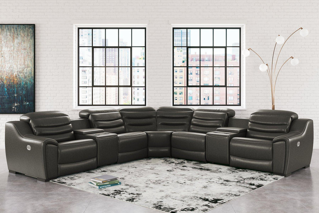 Center Line Power Reclining Sectional - Premium Sectional from Ashley Furniture - Just $2075.76! Shop now at Furniture Wholesale Plus  We are the best furniture store in Nashville, Hendersonville, Goodlettsville, Madison, Antioch, Mount Juliet, Lebanon, Gallatin, Springfield, Murfreesboro, Franklin, Brentwood