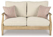 Clare View Loveseat with Cushion - Premium Outdoor Seating from Ashley Furniture - Just $698.28! Shop now at Furniture Wholesale Plus  We are the best furniture store in Nashville, Hendersonville, Goodlettsville, Madison, Antioch, Mount Juliet, Lebanon, Gallatin, Springfield, Murfreesboro, Franklin, Brentwood