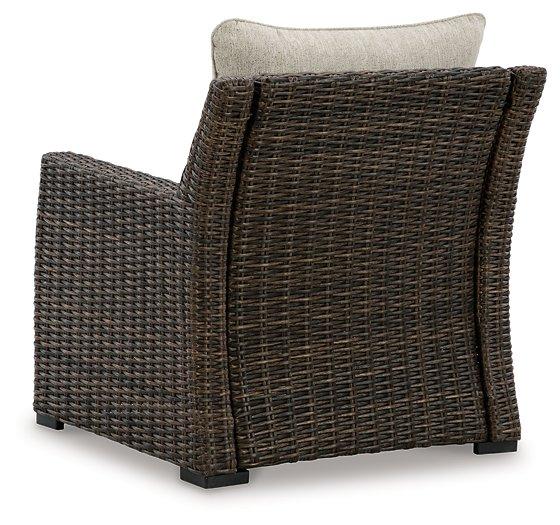 Brook Ranch Outdoor Lounge Chair with Cushion - Premium Outdoor Seating from Ashley Furniture - Just $440.06! Shop now at Furniture Wholesale Plus  We are the best furniture store in Nashville, Hendersonville, Goodlettsville, Madison, Antioch, Mount Juliet, Lebanon, Gallatin, Springfield, Murfreesboro, Franklin, Brentwood