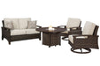 Paradise Trail Outdoor Loveseat, Lounge Chairs and Fire Pit Table - Premium Outdoor Table Set from Ashley Furniture - Just $3452.27! Shop now at Furniture Wholesale Plus  We are the best furniture store in Nashville, Hendersonville, Goodlettsville, Madison, Antioch, Mount Juliet, Lebanon, Gallatin, Springfield, Murfreesboro, Franklin, Brentwood