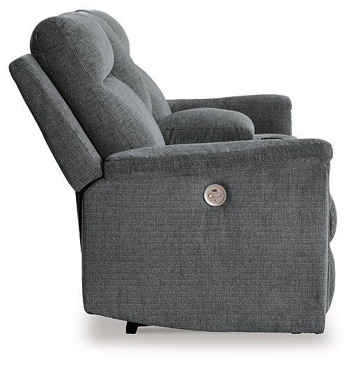 Barnsana Power Reclining Loveseat with Console - Premium Loveseat from Ashley Furniture - Just $788.31! Shop now at Furniture Wholesale Plus  We are the best furniture store in Nashville, Hendersonville, Goodlettsville, Madison, Antioch, Mount Juliet, Lebanon, Gallatin, Springfield, Murfreesboro, Franklin, Brentwood