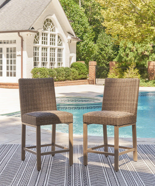 Walton Bridge Outdoor Bar Stool (Set of 2) - Premium Outdoor Barstool from Ashley Furniture - Just $663.66! Shop now at Furniture Wholesale Plus  We are the best furniture store in Nashville, Hendersonville, Goodlettsville, Madison, Antioch, Mount Juliet, Lebanon, Gallatin, Springfield, Murfreesboro, Franklin, Brentwood