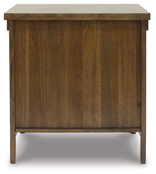 Moriville End Table - Premium End Table from Ashley Furniture - Just $226.19! Shop now at Furniture Wholesale Plus  We are the best furniture store in Nashville, Hendersonville, Goodlettsville, Madison, Antioch, Mount Juliet, Lebanon, Gallatin, Springfield, Murfreesboro, Franklin, Brentwood