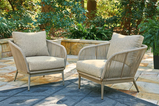 Swiss Valley Lounge Chair with Cushion (Set of 2) - Premium Outdoor Seating from Ashley Furniture - Just $715.93! Shop now at Furniture Wholesale Plus  We are the best furniture store in Nashville, Hendersonville, Goodlettsville, Madison, Antioch, Mount Juliet, Lebanon, Gallatin, Springfield, Murfreesboro, Franklin, Brentwood