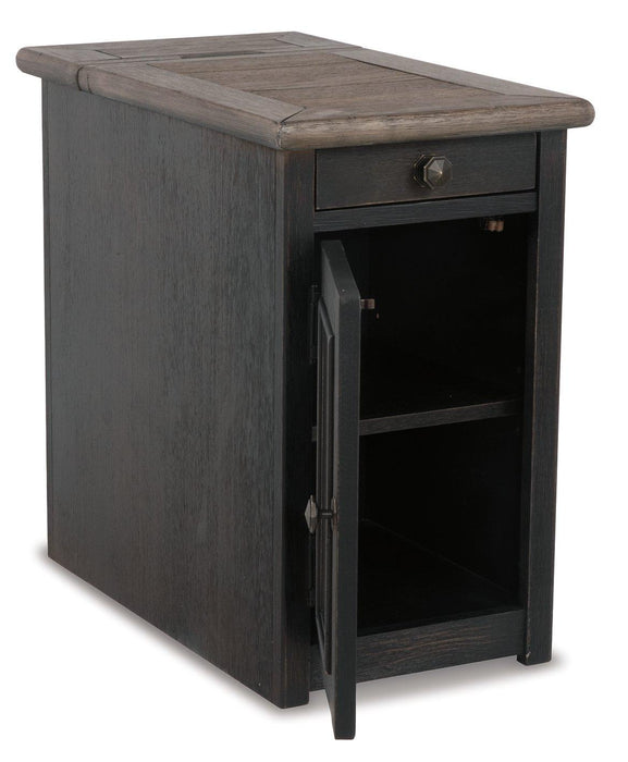 Tyler Creek Chairside End Table with USB Ports & Outlets - Premium End Table from Ashley Furniture - Just $226.19! Shop now at Furniture Wholesale Plus  We are the best furniture store in Nashville, Hendersonville, Goodlettsville, Madison, Antioch, Mount Juliet, Lebanon, Gallatin, Springfield, Murfreesboro, Franklin, Brentwood