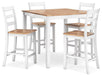 Gesthaven Counter Height Dining Table and 4 Barstools (Set of 5) - Premium Counter Height Table from Ashley Furniture - Just $456.53! Shop now at Furniture Wholesale Plus  We are the best furniture store in Nashville, Hendersonville, Goodlettsville, Madison, Antioch, Mount Juliet, Lebanon, Gallatin, Springfield, Murfreesboro, Franklin, Brentwood