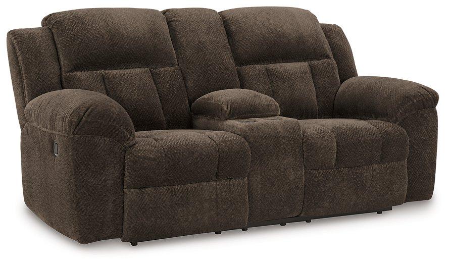 Frohn Reclining Loveseat with Console - Premium Loveseat from Ashley Furniture - Just $643.55! Shop now at Furniture Wholesale Plus  We are the best furniture store in Nashville, Hendersonville, Goodlettsville, Madison, Antioch, Mount Juliet, Lebanon, Gallatin, Springfield, Murfreesboro, Franklin, Brentwood