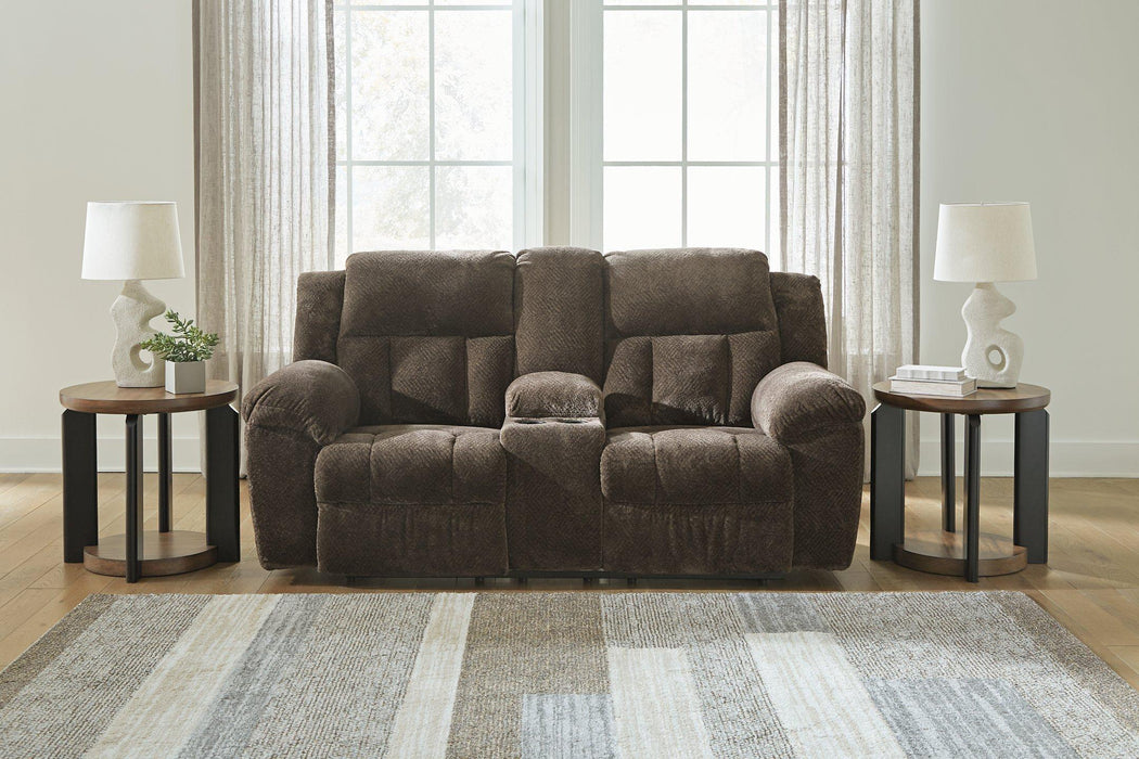 Frohn Reclining Loveseat with Console - Premium Loveseat from Ashley Furniture - Just $643.55! Shop now at Furniture Wholesale Plus  We are the best furniture store in Nashville, Hendersonville, Goodlettsville, Madison, Antioch, Mount Juliet, Lebanon, Gallatin, Springfield, Murfreesboro, Franklin, Brentwood