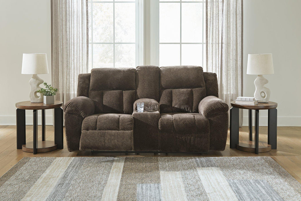 Frohn Reclining Loveseat with Console - Premium Loveseat from Ashley Furniture - Just $643.55! Shop now at Furniture Wholesale Plus  We are the best furniture store in Nashville, Hendersonville, Goodlettsville, Madison, Antioch, Mount Juliet, Lebanon, Gallatin, Springfield, Murfreesboro, Franklin, Brentwood