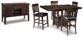 Haddigan Counter Height Dining Set - Premium Dining Room Set from Ashley Furniture - Just $790.37! Shop now at Furniture Wholesale Plus  We are the best furniture store in Nashville, Hendersonville, Goodlettsville, Madison, Antioch, Mount Juliet, Lebanon, Gallatin, Springfield, Murfreesboro, Franklin, Brentwood