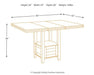 Haddigan Counter Height Dining Extension Table - Premium Counter Height Table from Ashley Furniture - Just $372.06! Shop now at Furniture Wholesale Plus  We are the best furniture store in Nashville, Hendersonville, Goodlettsville, Madison, Antioch, Mount Juliet, Lebanon, Gallatin, Springfield, Murfreesboro, Franklin, Brentwood