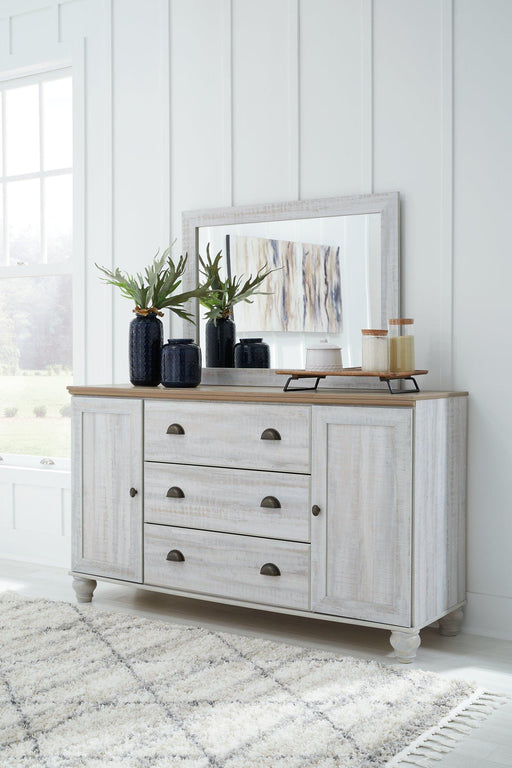 Haven Bay Dresser and Mirror - Premium Dresser & Mirror from Ashley Furniture - Just $538.99! Shop now at Furniture Wholesale Plus  We are the best furniture store in Nashville, Hendersonville, Goodlettsville, Madison, Antioch, Mount Juliet, Lebanon, Gallatin, Springfield, Murfreesboro, Franklin, Brentwood