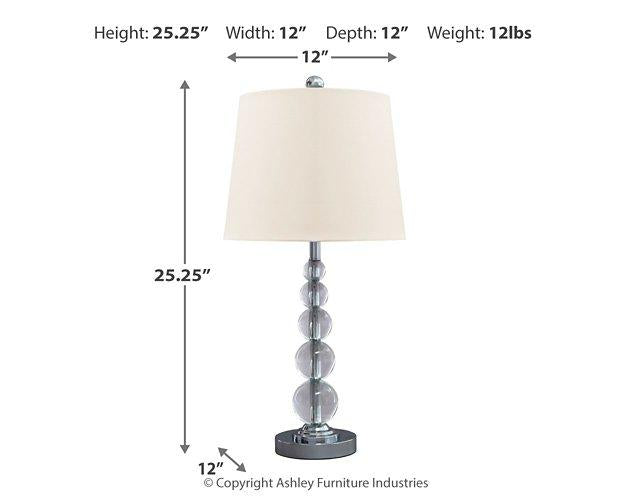 Joaquin Table Lamp (Set of 2) - Premium Table Lamp Pair from Ashley Furniture - Just $116.73! Shop now at Furniture Wholesale Plus  We are the best furniture store in Nashville, Hendersonville, Goodlettsville, Madison, Antioch, Mount Juliet, Lebanon, Gallatin, Springfield, Murfreesboro, Franklin, Brentwood