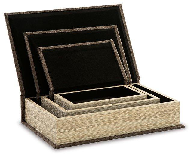 Jolina Box (Set of 3) - Premium Box from Ashley Furniture - Just $62.01! Shop now at Furniture Wholesale Plus  We are the best furniture store in Nashville, Hendersonville, Goodlettsville, Madison, Antioch, Mount Juliet, Lebanon, Gallatin, Springfield, Murfreesboro, Franklin, Brentwood